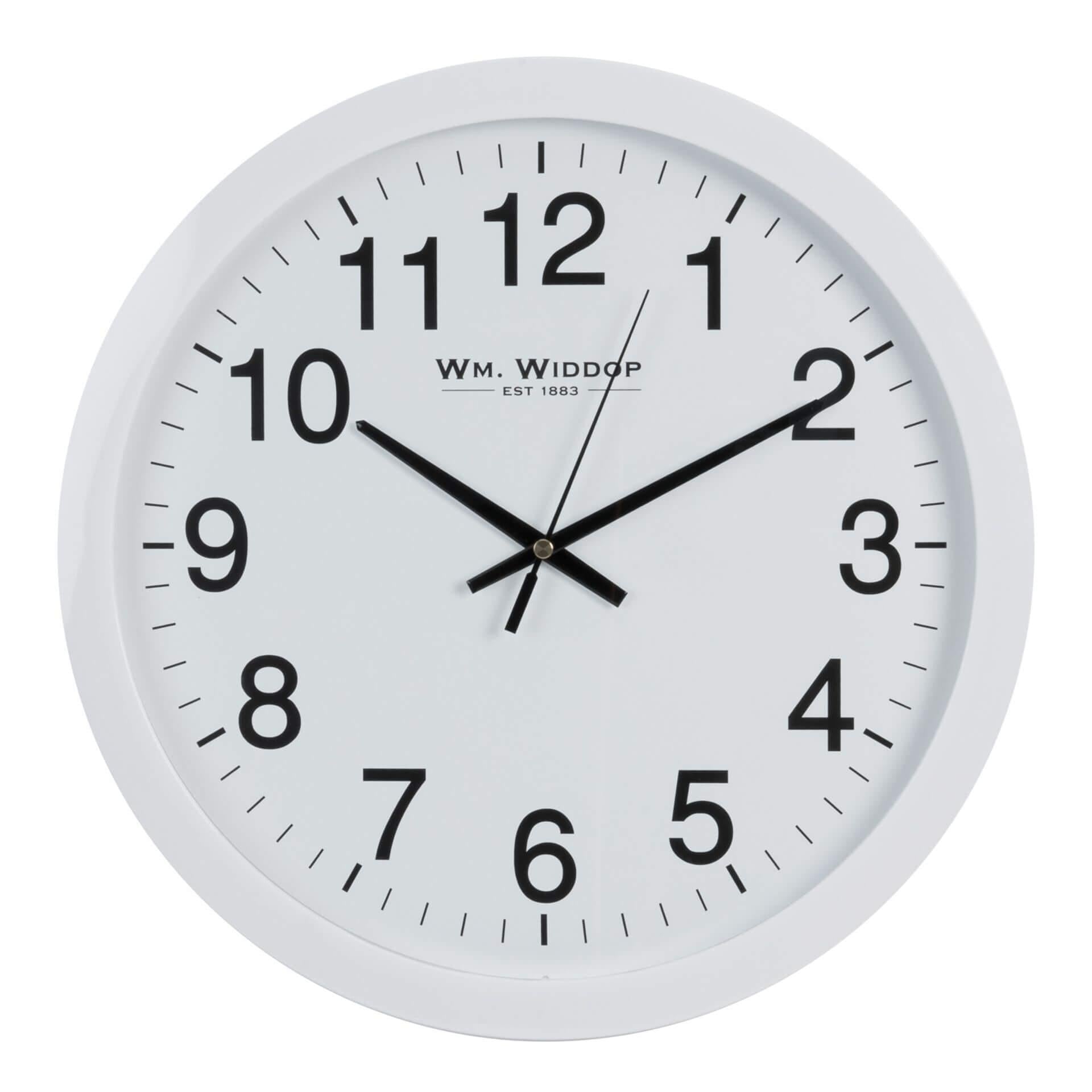 Round Wall Clock 40 cms White