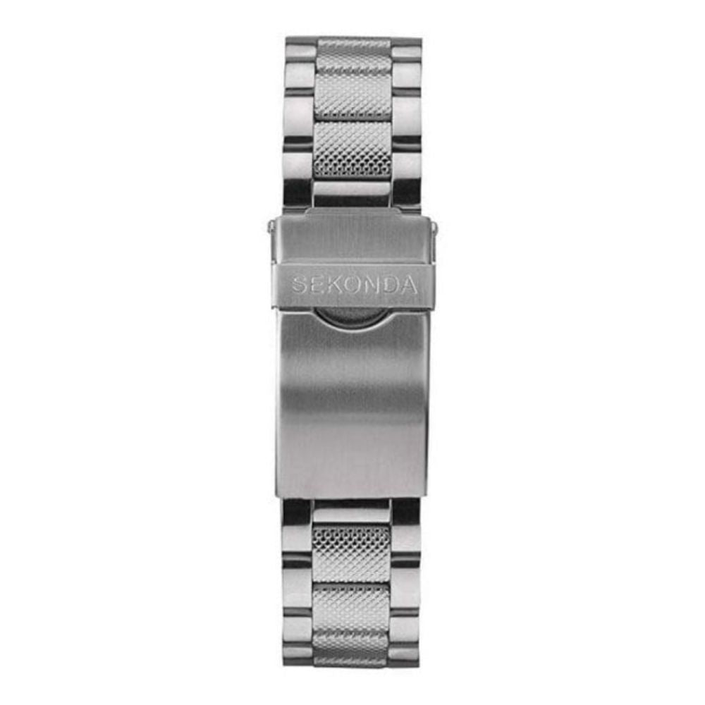 Stainless Steel Case With Blue Pattern Chronograph Dial & Bracelet Strap Gents Watch