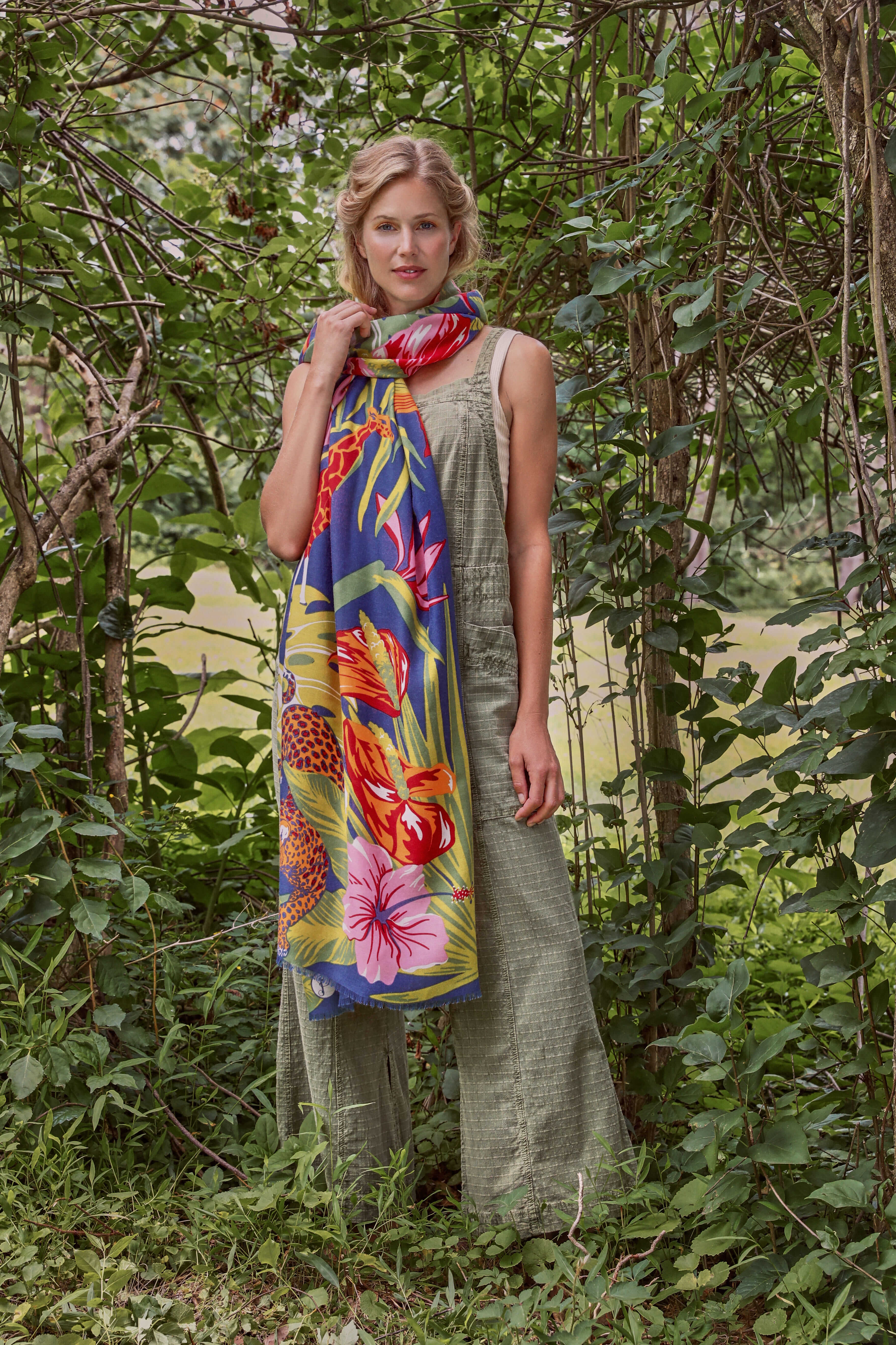 Deco Jungle Print Scarf