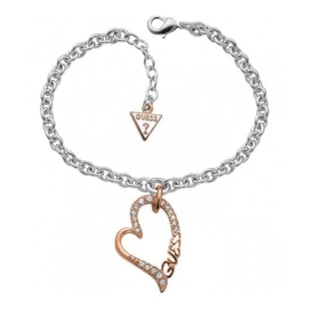 Ladies Eternally Yours Stainless Steel Chain Bracelet With Heart Pendant