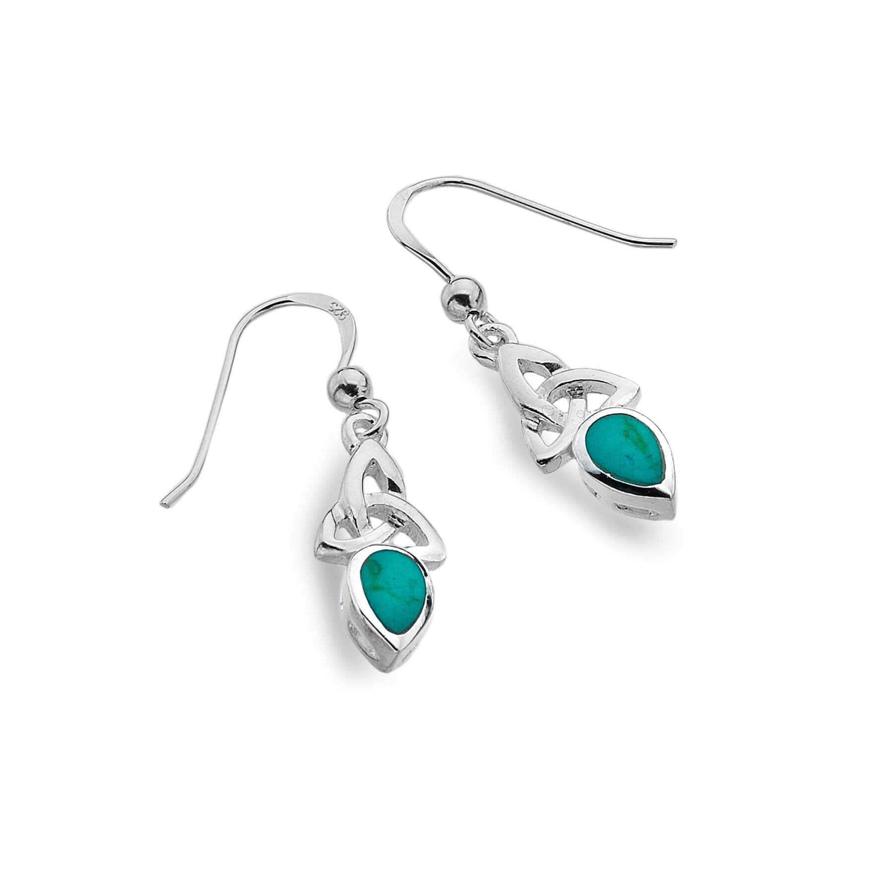 Celtic Trinity Knot With Turquoise Earrings