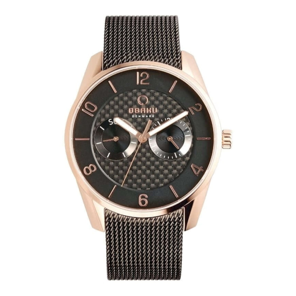 FLINT - NIGHT Rose Gold Plated Multifunction Watch