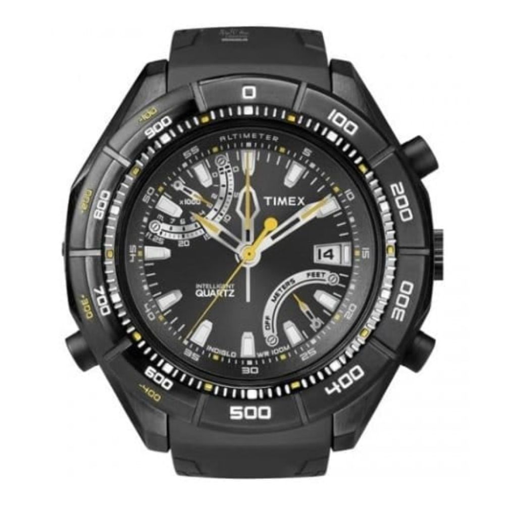 Intelligent Quartz Altimeter Black Rubber Watch