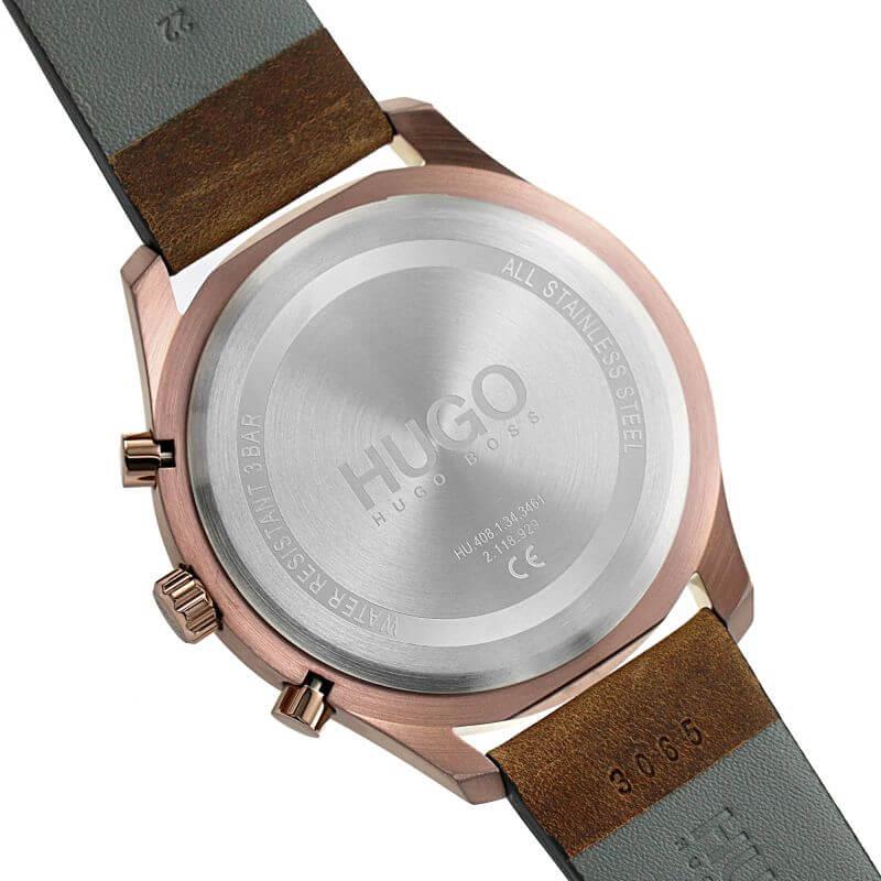 CHASE Black Multifunctional Dial & Brown Leather Strap Gents Watch