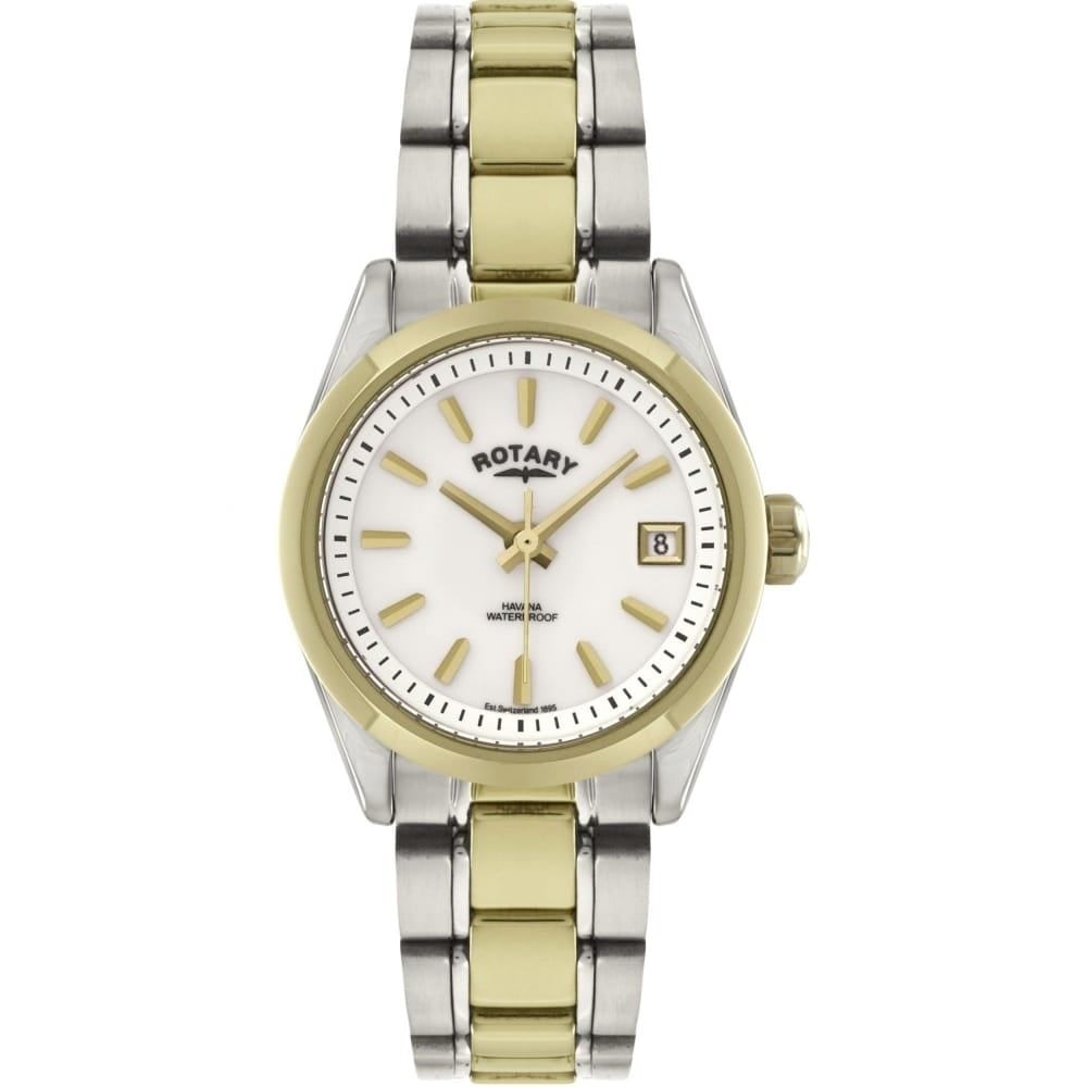 Womens Two Tone Bracelet Watch with Date Display