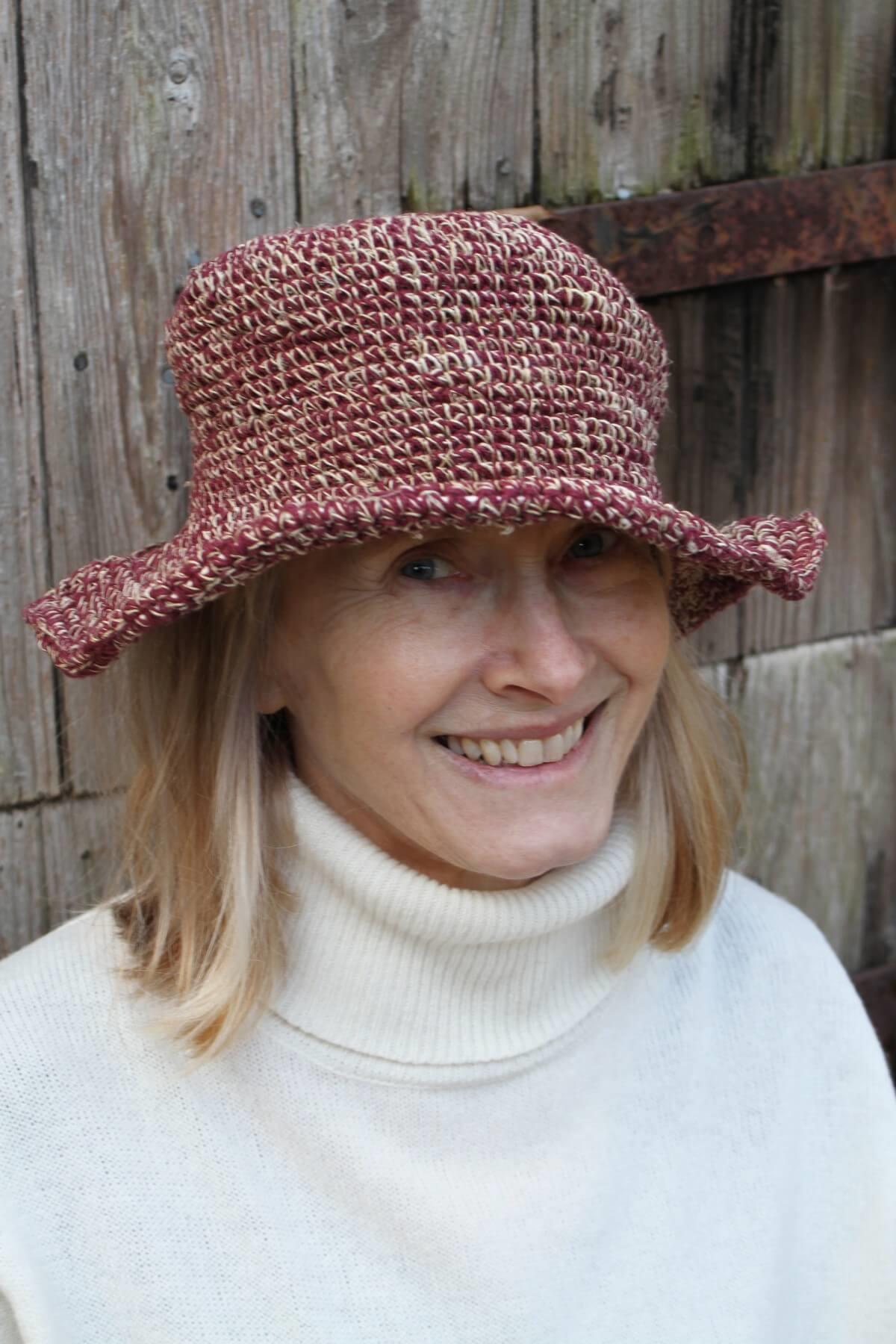 Hemp/Cotton Hat Burgundy