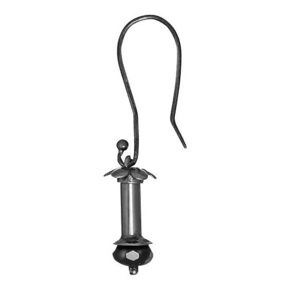 Black Rhodium Silver And Cubic Zirconia Earrings