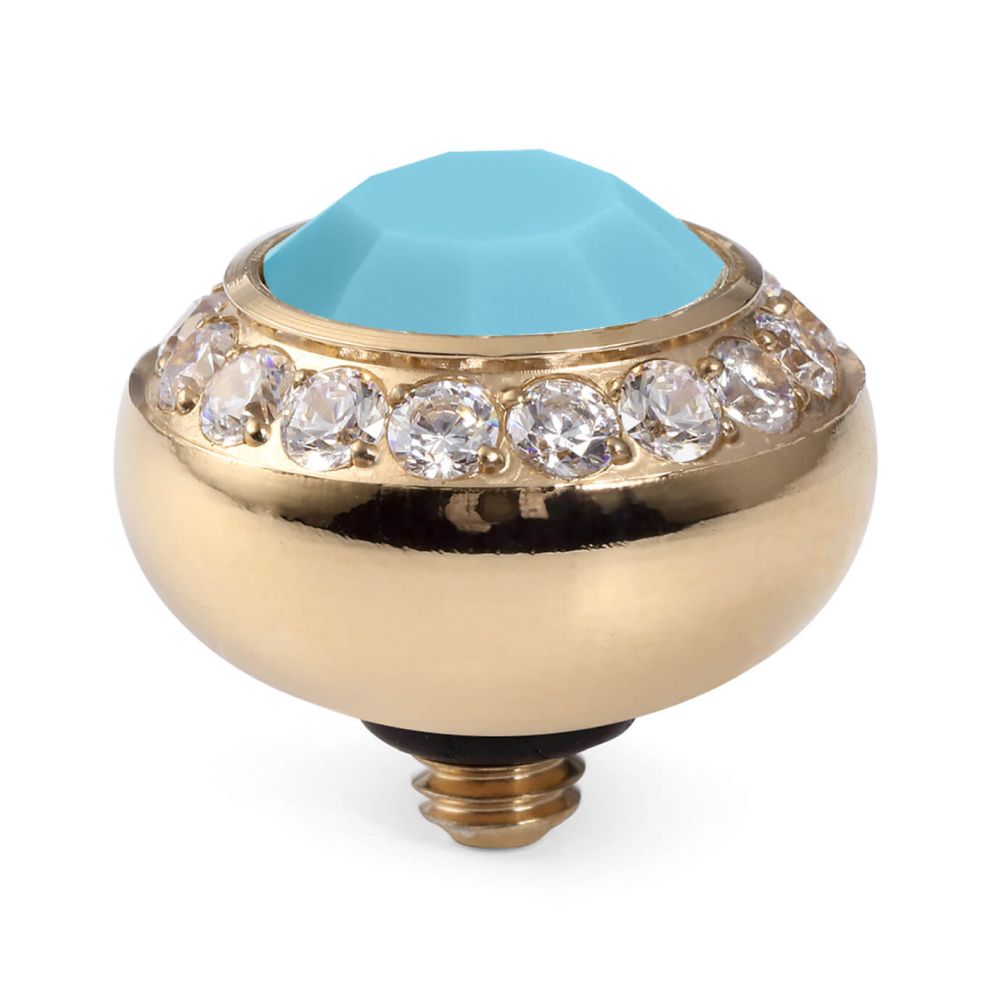 Tondo Deluxe (G/P) 10mm Turquoise Opal Top