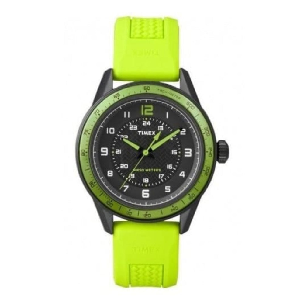 Gents Green Rubber Strap Watch