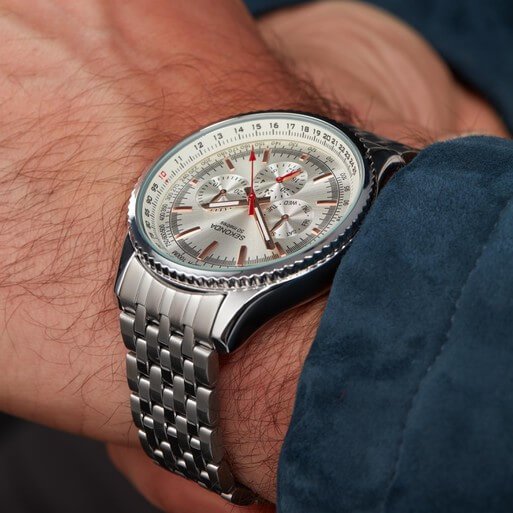 Maverick Silver Dial & SS Bracelet Strap Men's Watch