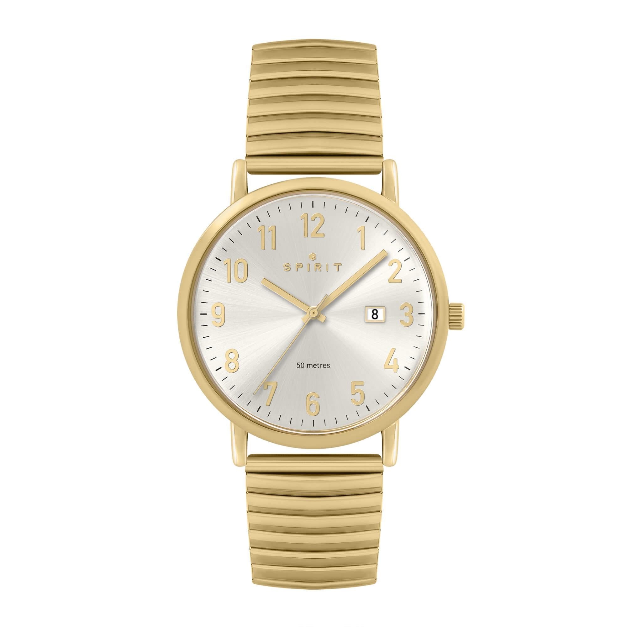Gents Polished Pale Gold Expander Watch