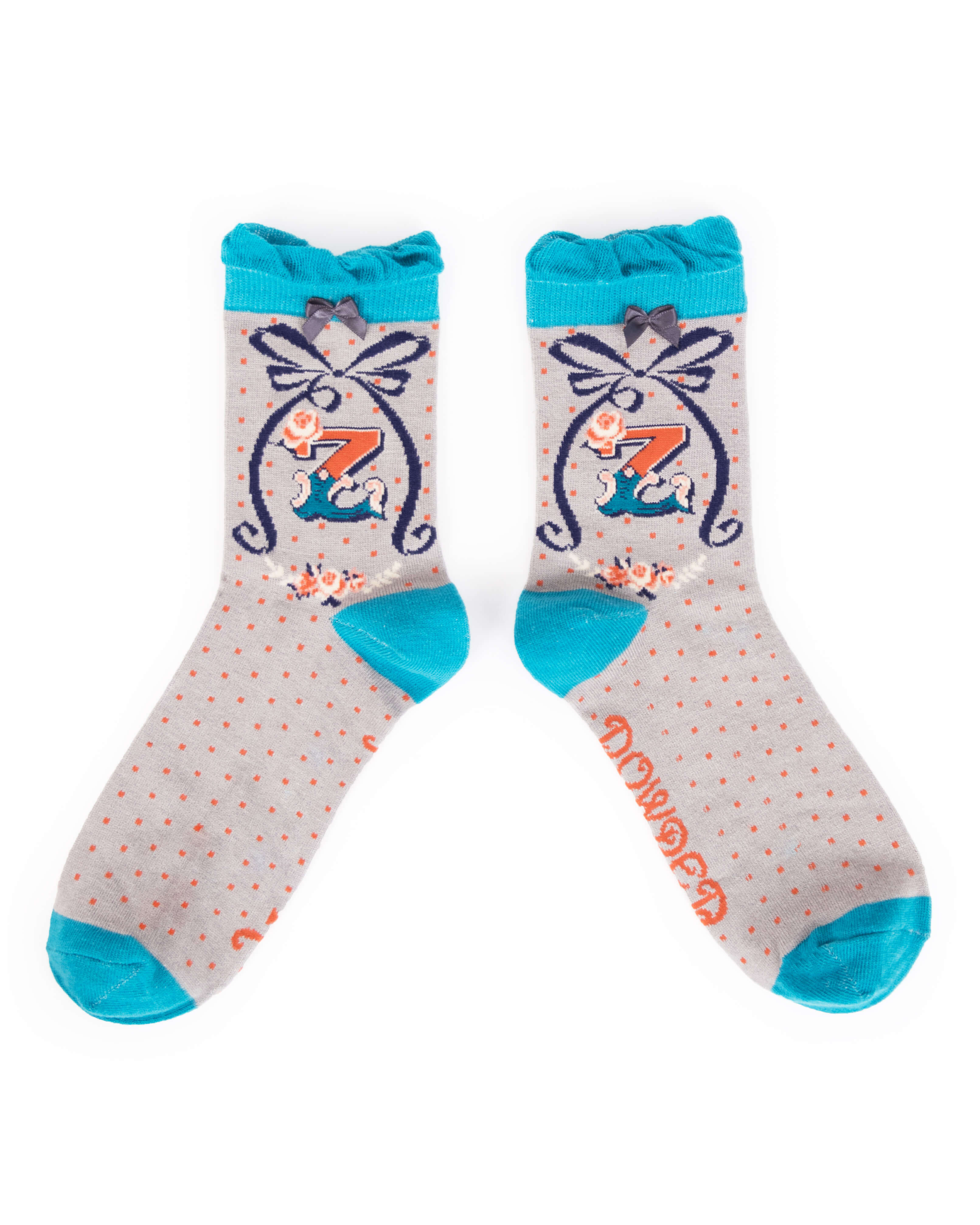 A-Z Ankle Socks - Letter Z