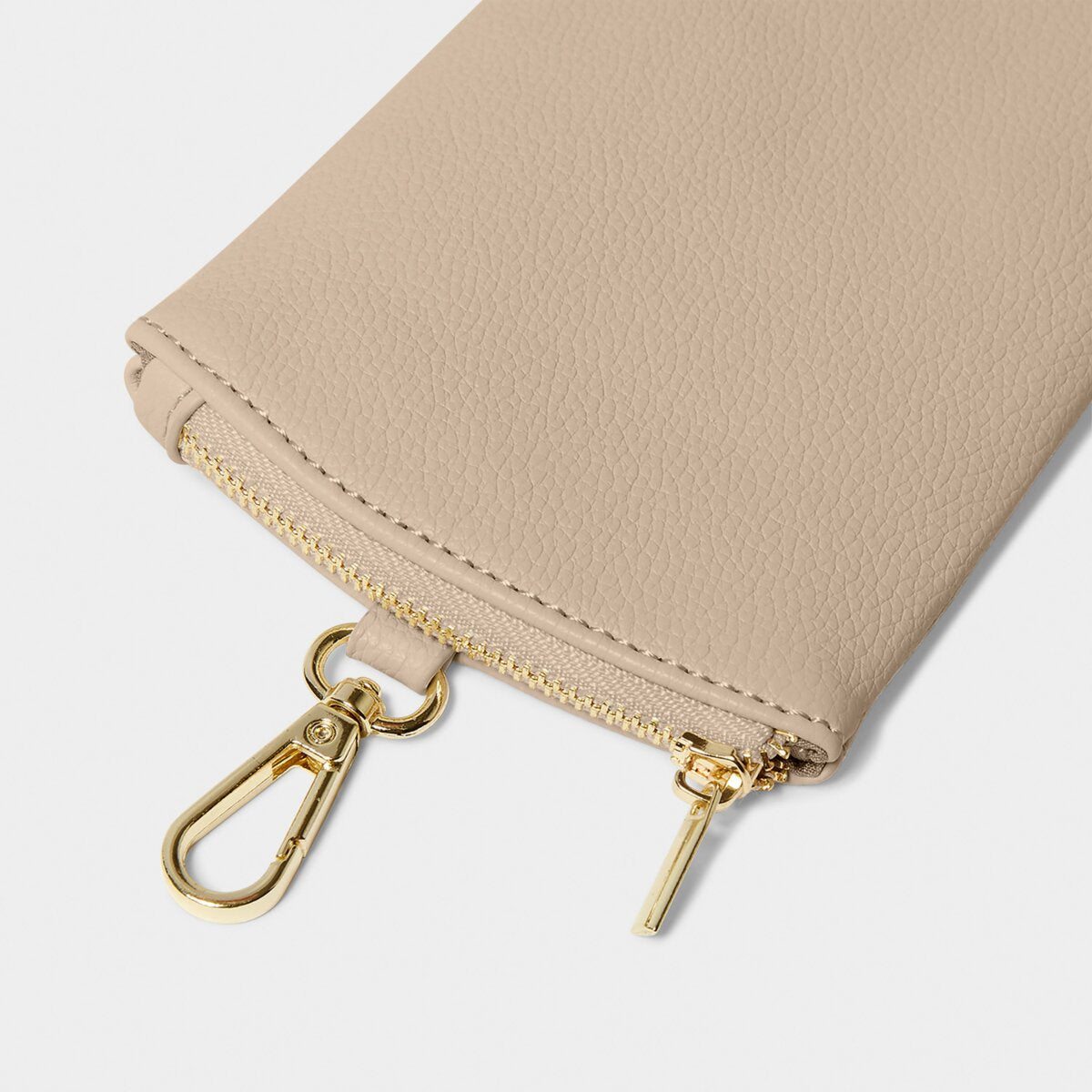 Clip-On Sunglasses Case In Light Taupe