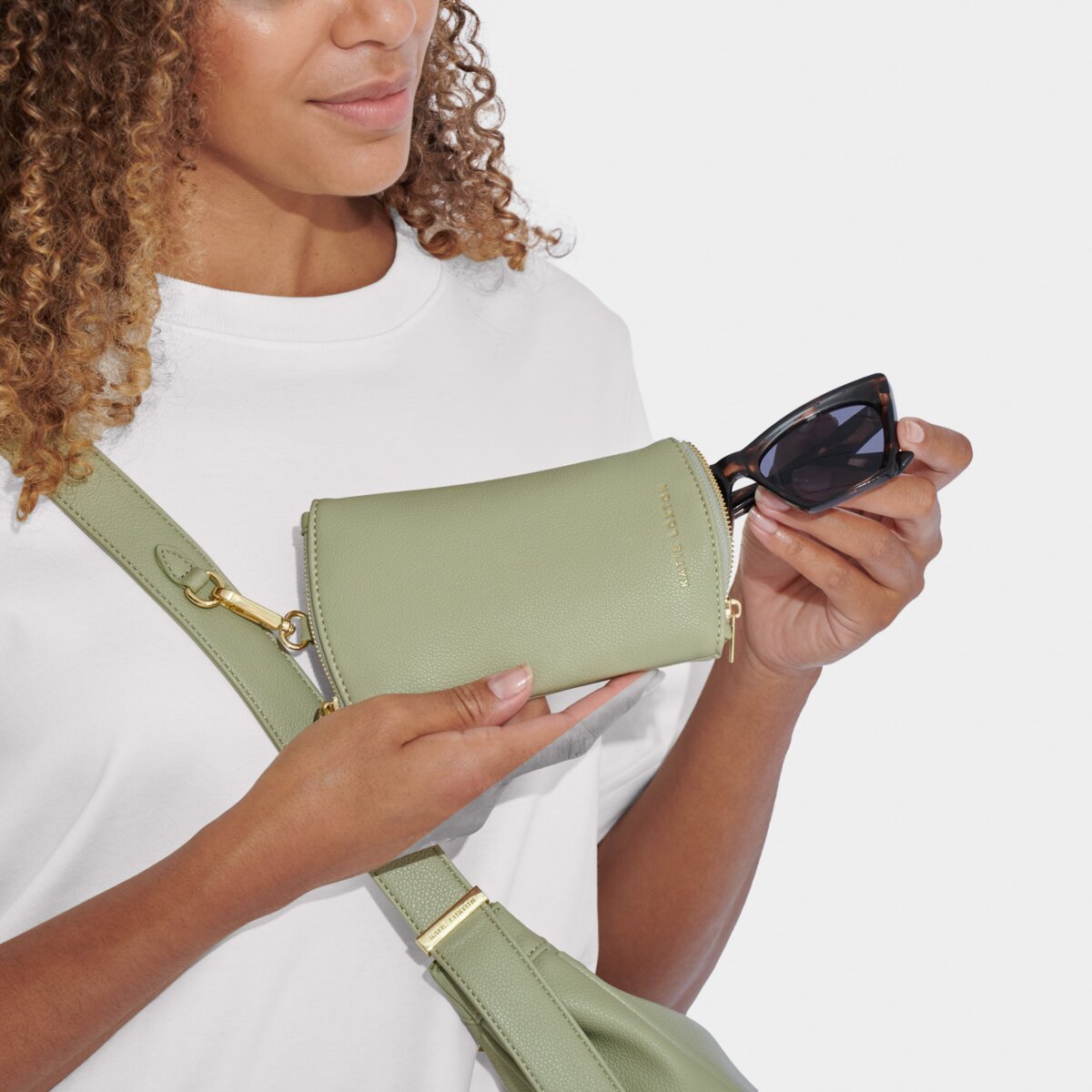 Clip-On Sunglasses Case In Soft Sage