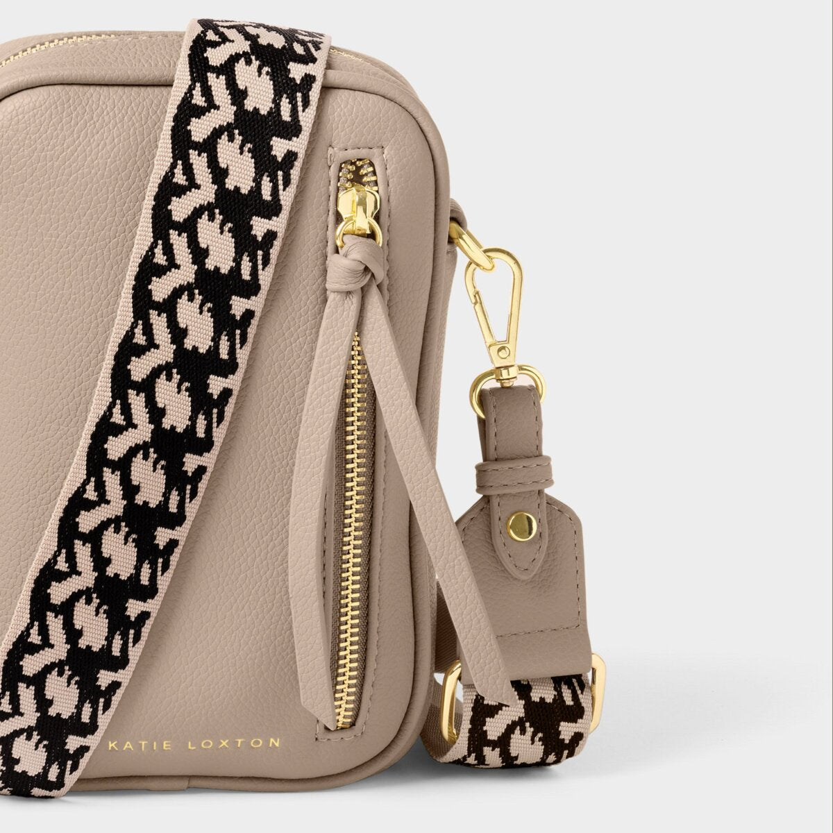 Hallie Small Crossbody Bag In Light Taupe