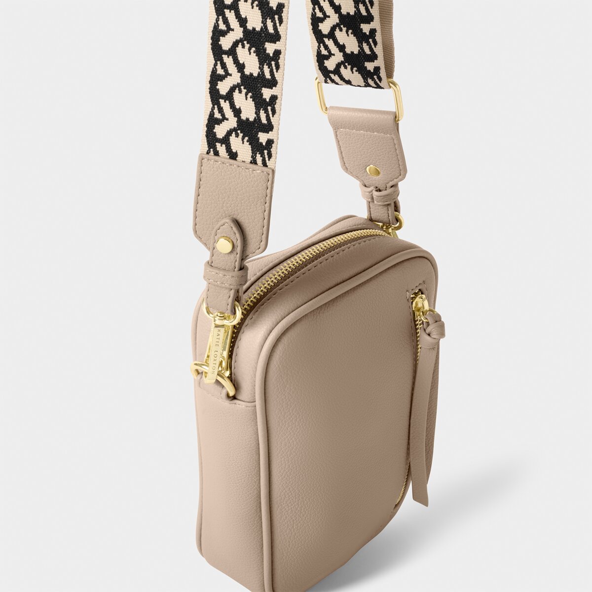 Hallie Small Crossbody Bag In Light Taupe