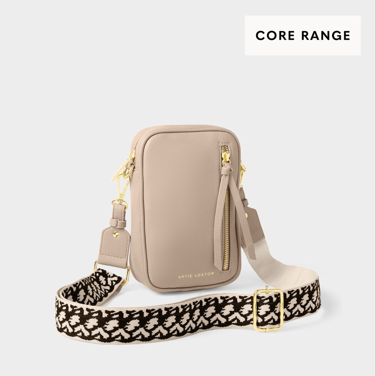 Hallie Small Crossbody Bag In Light Taupe