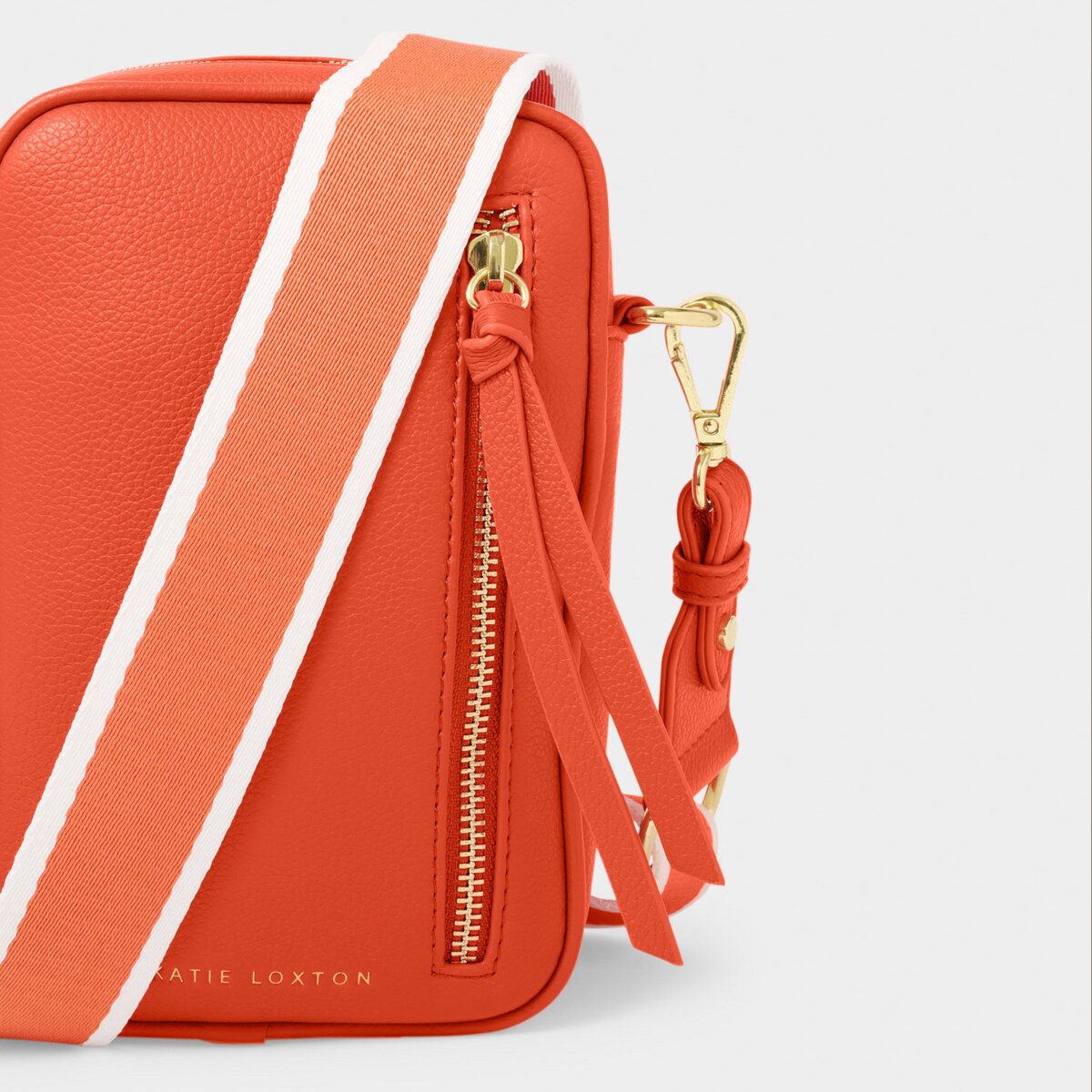 Hallie Small Crossbody Bag In Deep Orange