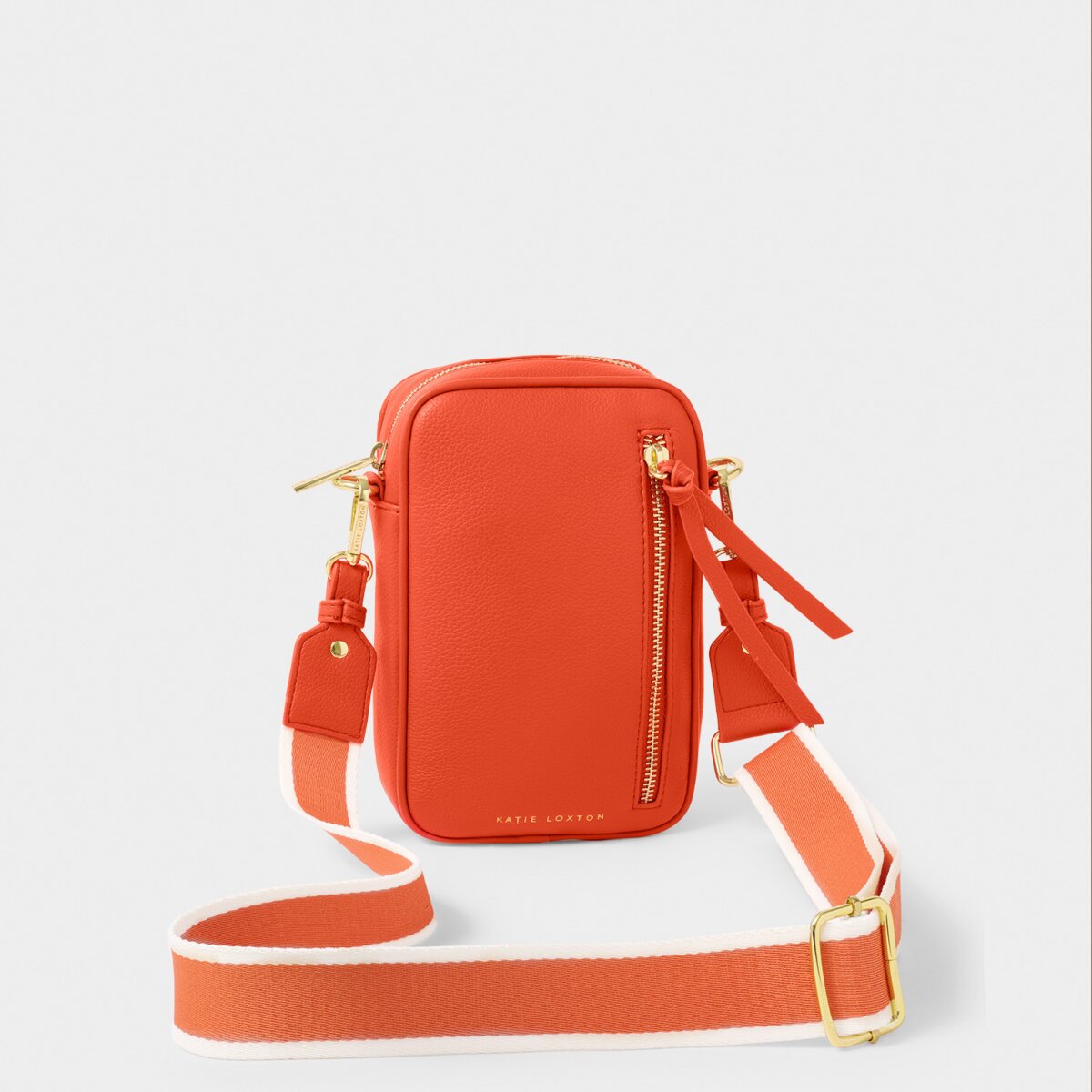 Hallie Small Crossbody Bag In Deep Orange