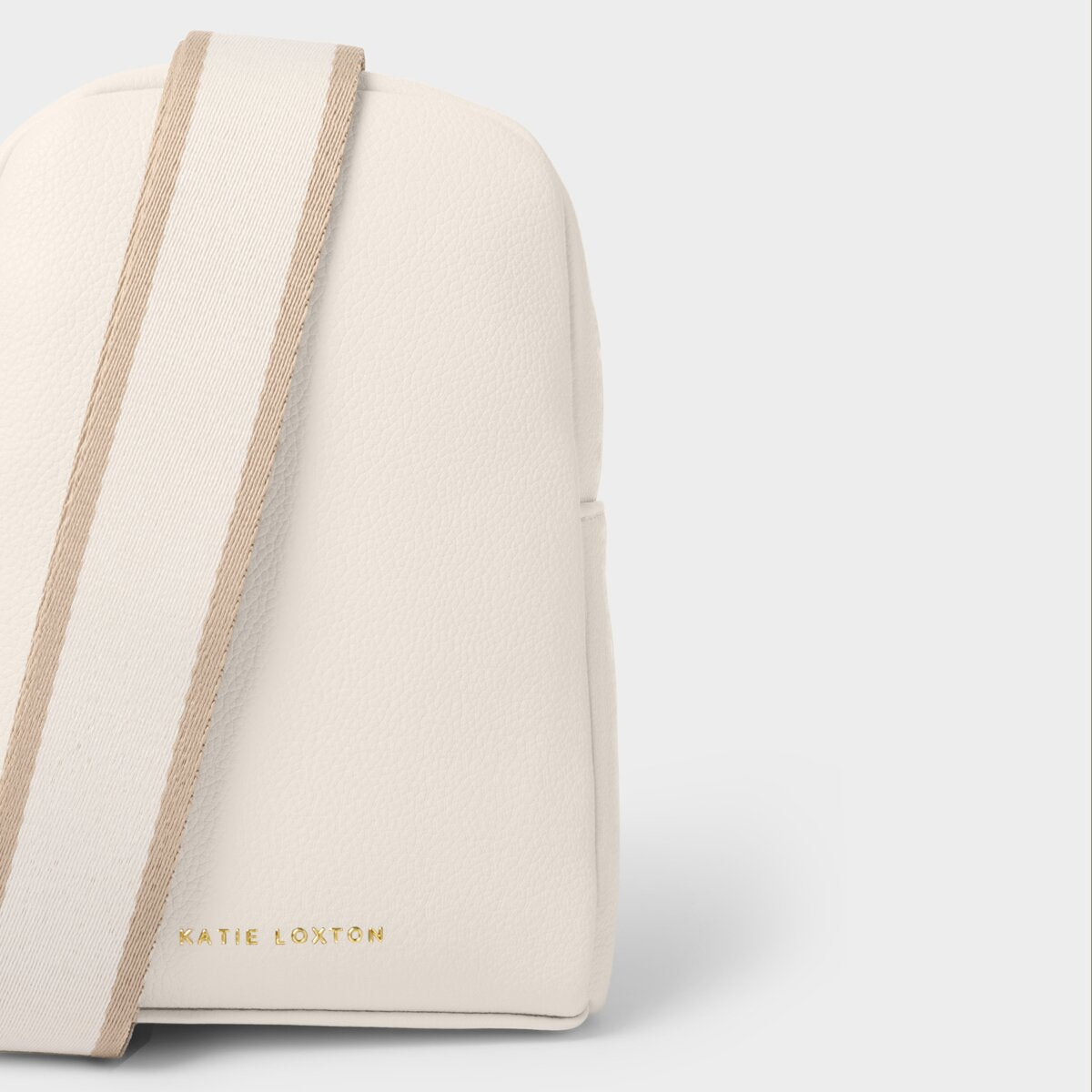 Kaite Canvas Strap Sling Bag In Off White