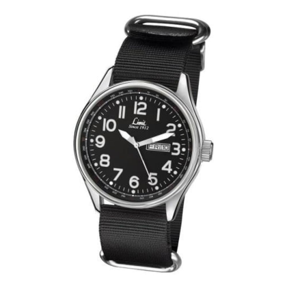 Black Nylon Gents Date Display Watch