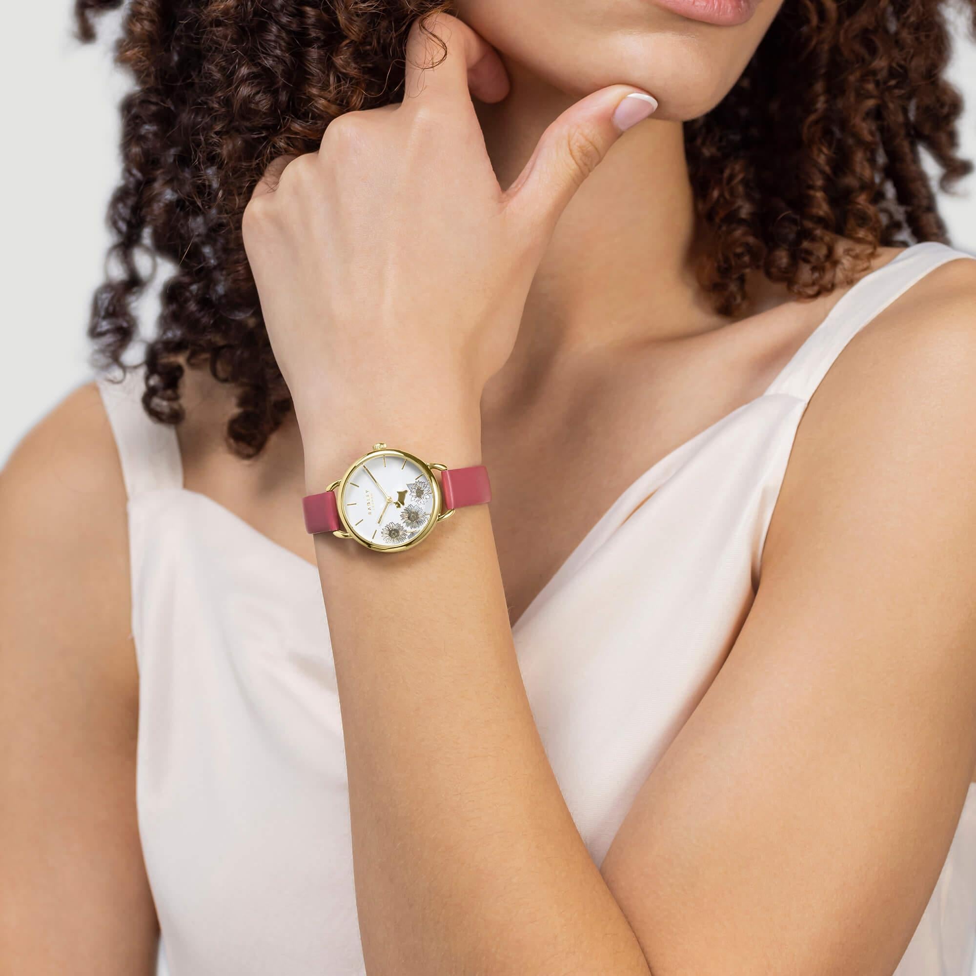 Southwark Park Sunflower Open Shoulder Pink Strap