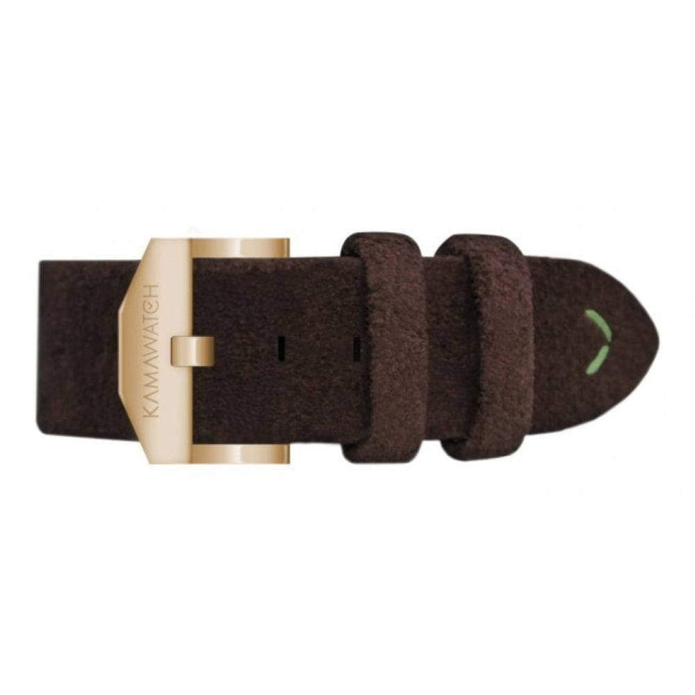 Royal Green Dial & Brown to Green & Grey Camouflage Leather Strap Wristwatch