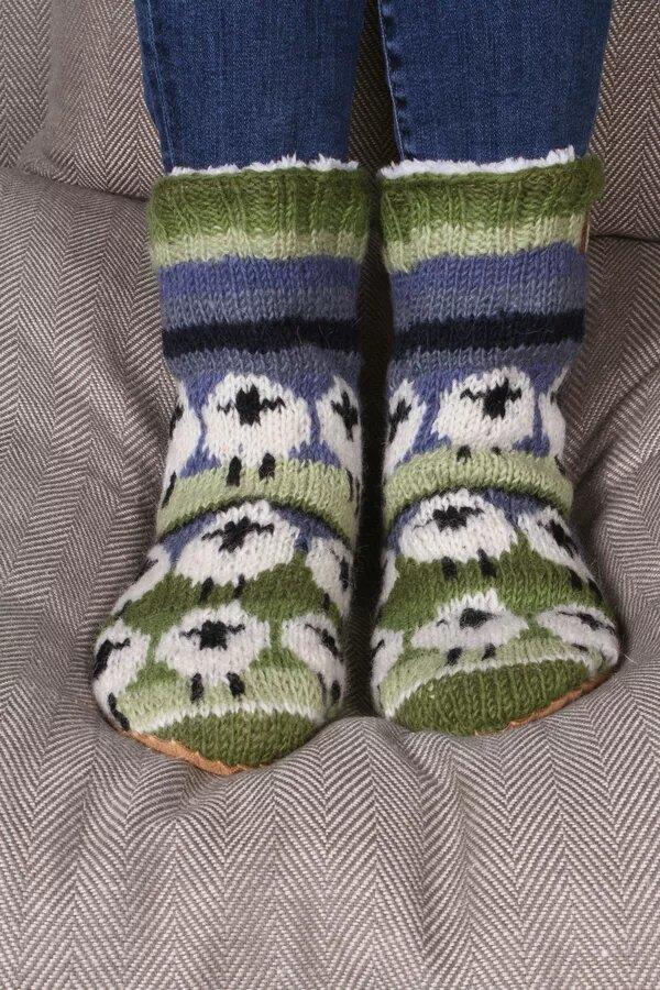 Flock Of Sheep Slipper Socks- Eu 40-41