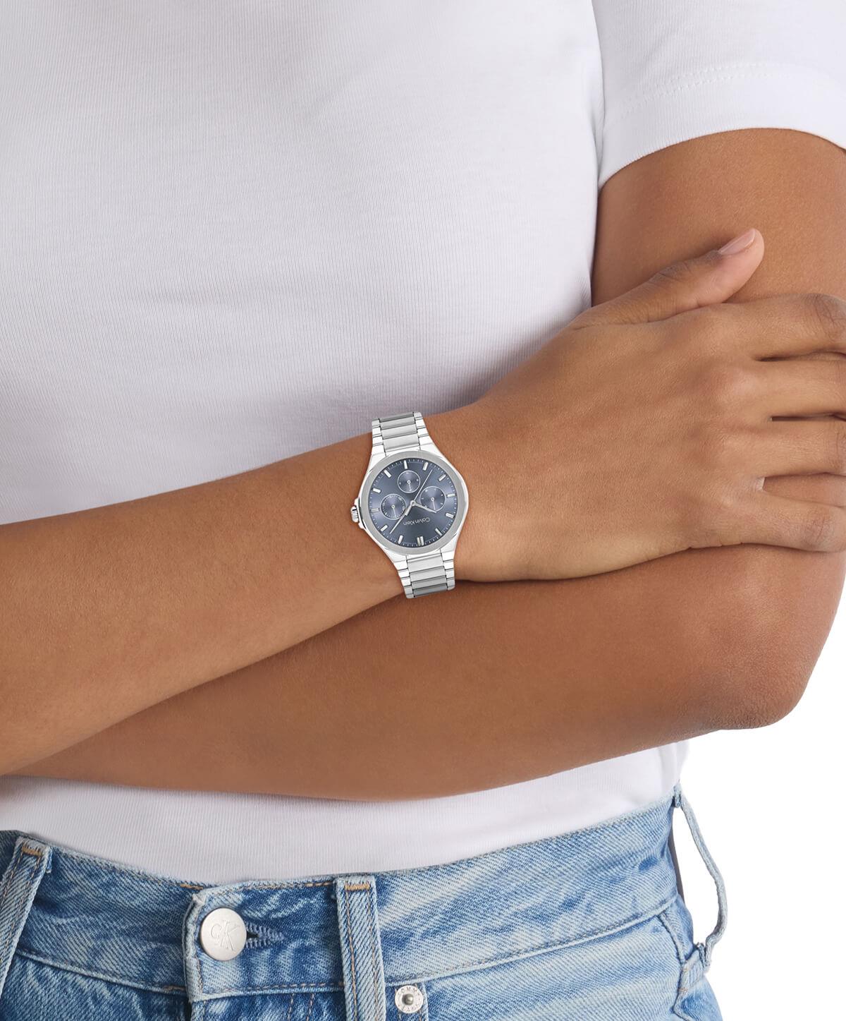 Vibrancy Blue Multifunctional Dial With SS Bracelet Strap Ladies Watch