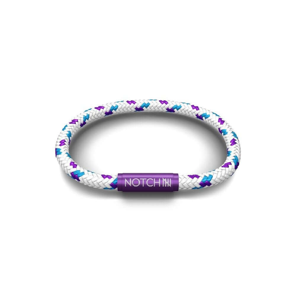Special Edition White Cord Bracelet With Purple Clasp