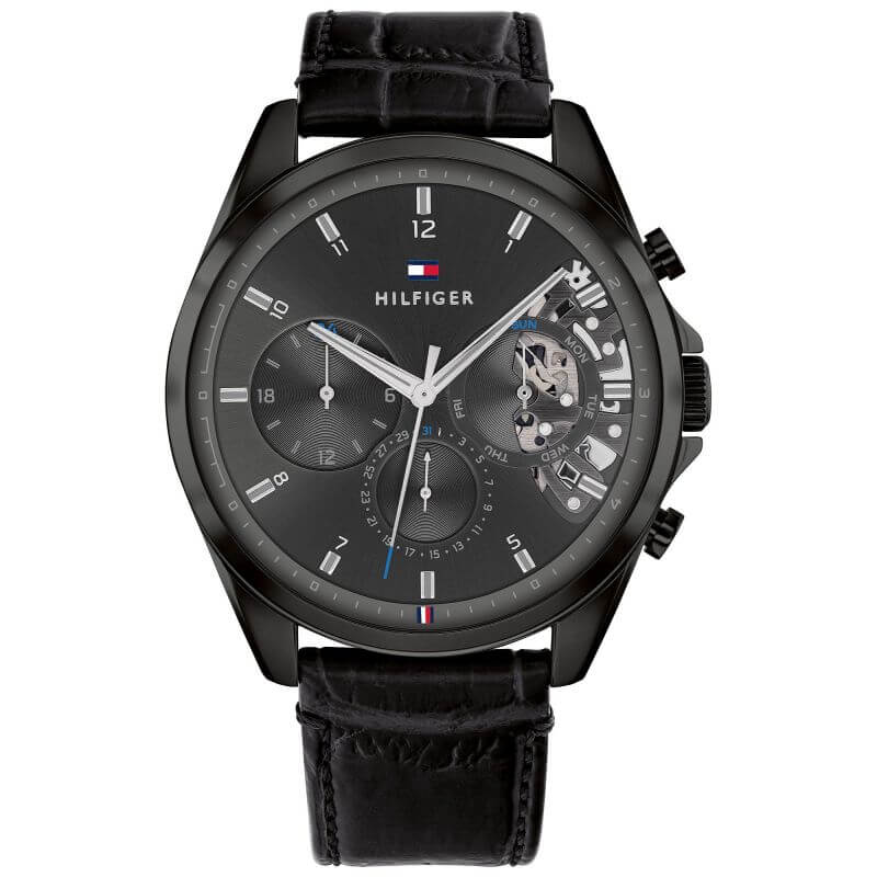 Baker Classic Ionic Plated Black Steel Gents Watch