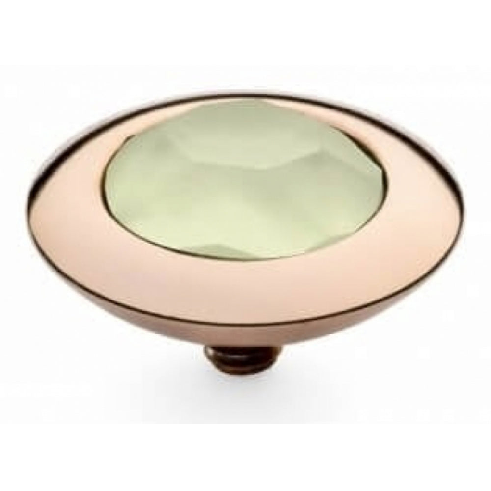 Famosa Rose Gold Plated 13mm Tondo Powder Yellow Ring Top