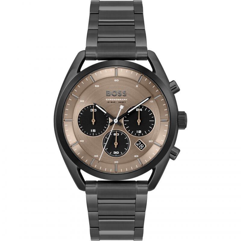 Top Chronograph Black IP Bracelet Gents Watch