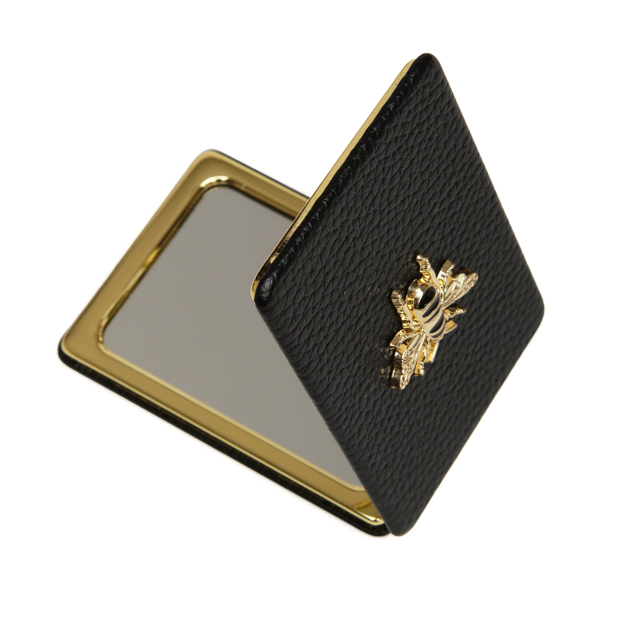 Oblong Compact Mirror Black