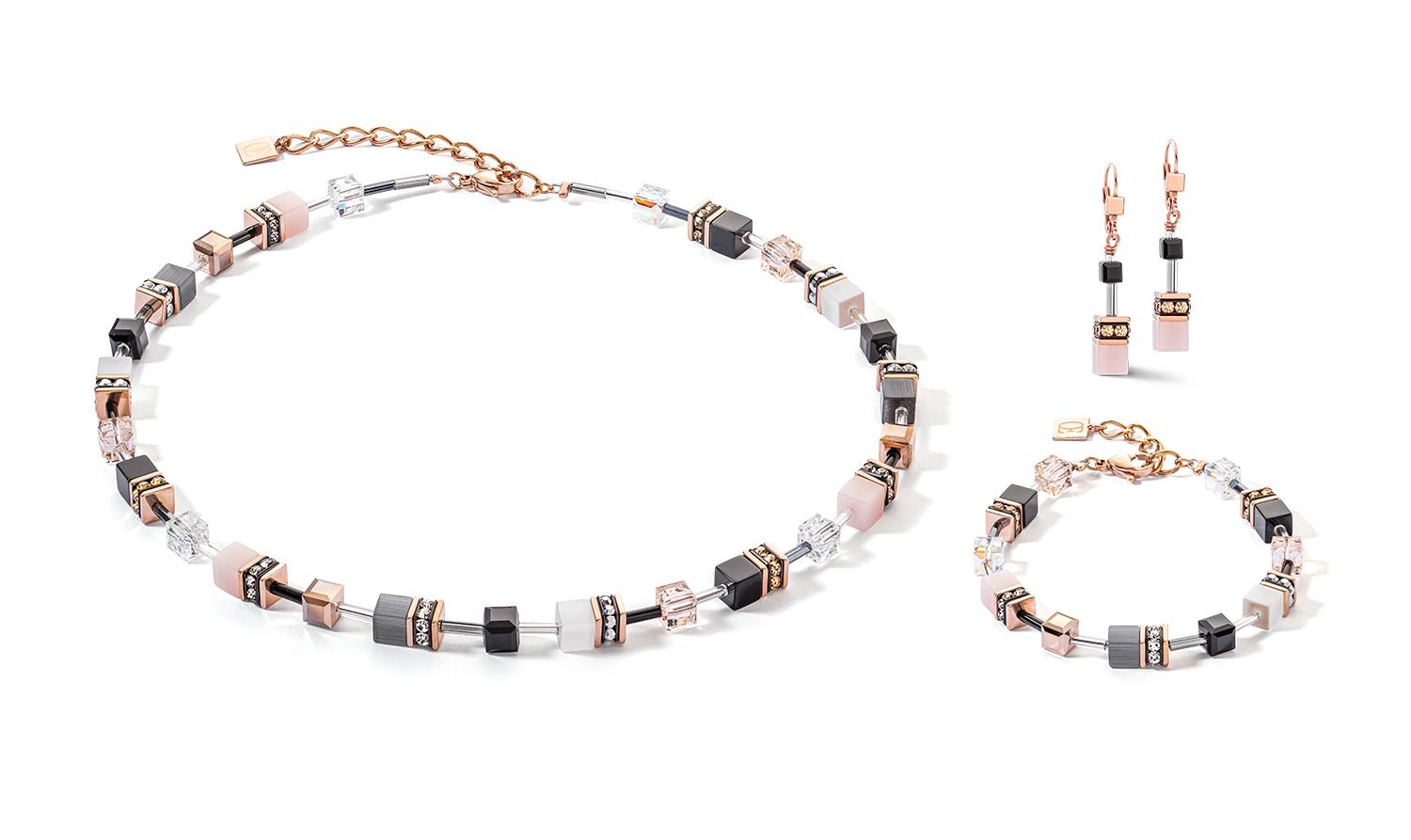 GeoCUBE Iconic Rose Gold Soft Pierced Earrings