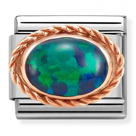 Composable Classic 9K Rose Gold Set Green Opal Link