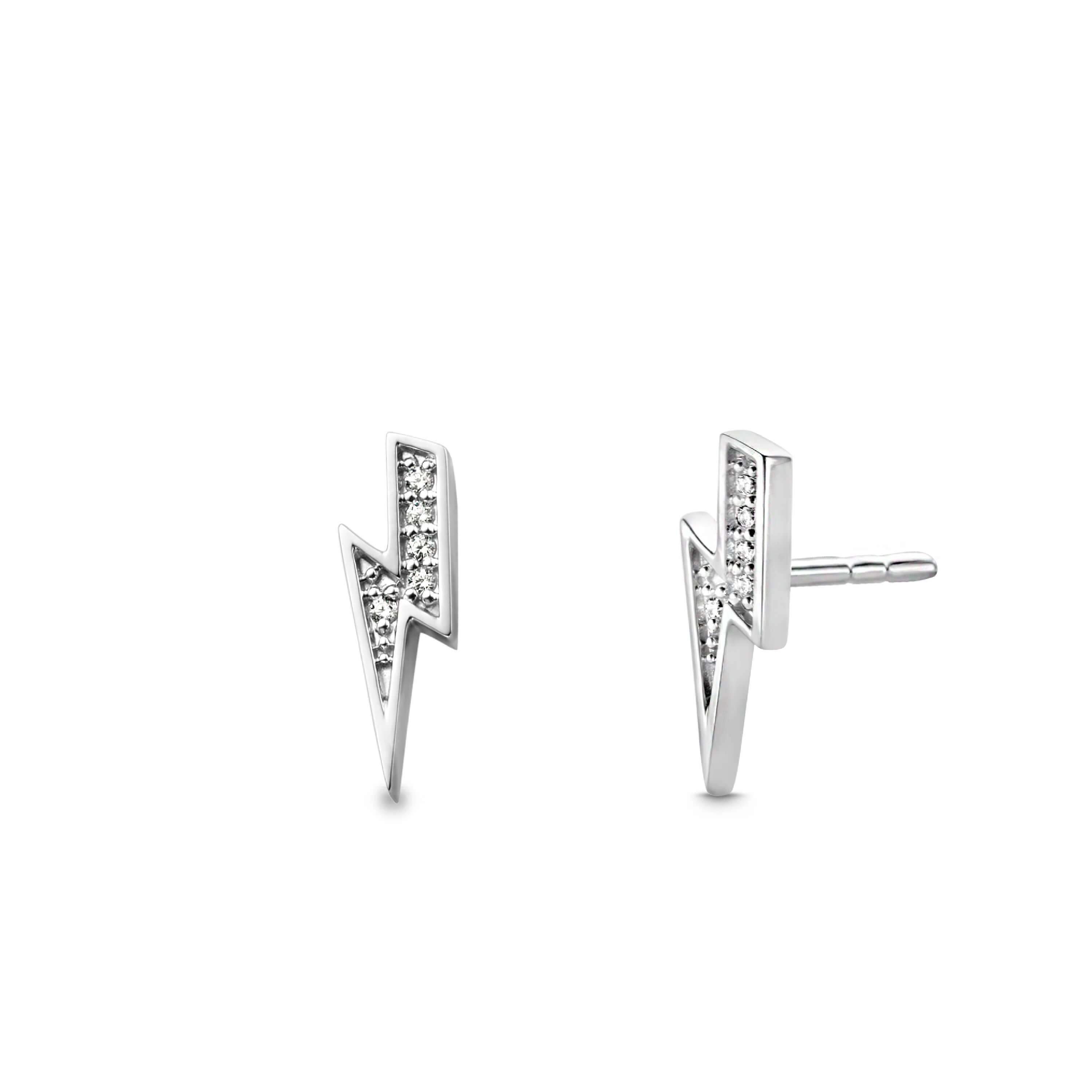 Silver CZ Stud Earrings