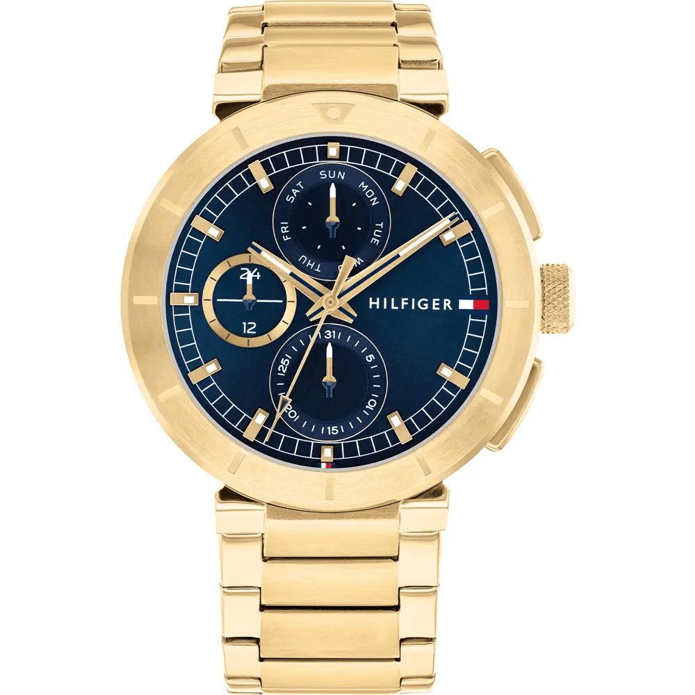 Lorenzo Blue Dial With Gold Plated Bracelet Mens Watch