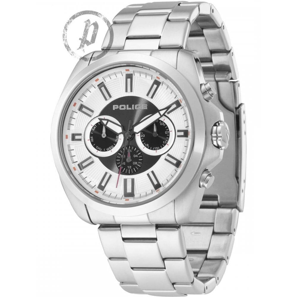 Stainless Steel White Multifunction Dial With Bracelet Strap Sovereign X Gents Watch