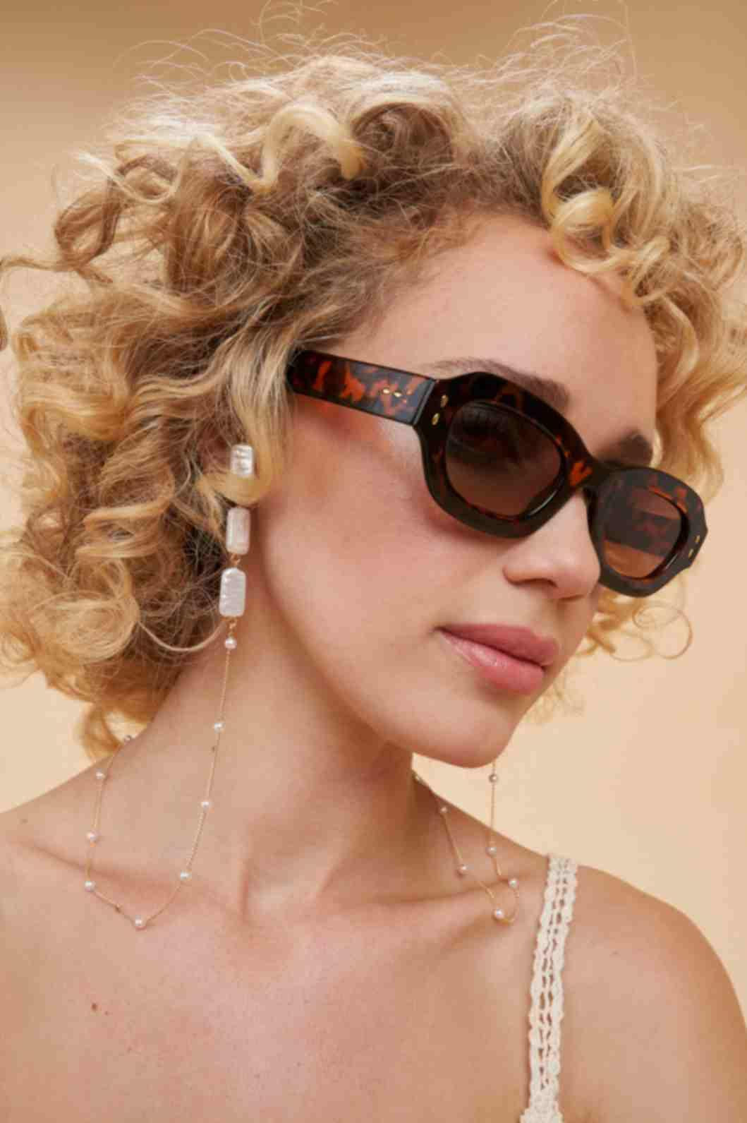 Delicate Chain Sunglasses Chain - Pearl
