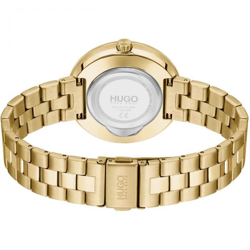 CRUSH Black Dial & Gold Tone Bracelet Strap Ladies Watch