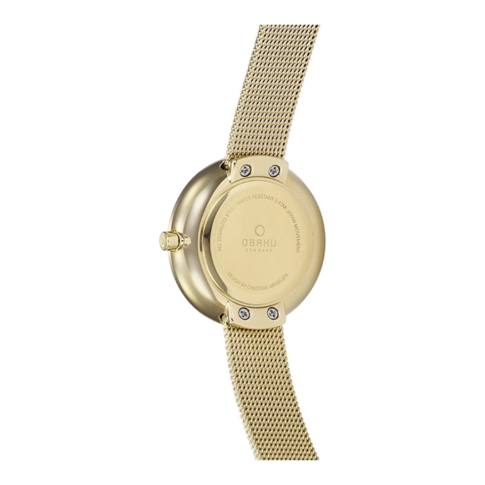 BLIK - GOLD Gold Plated Stainless Steel Mesh Bracelet Watch