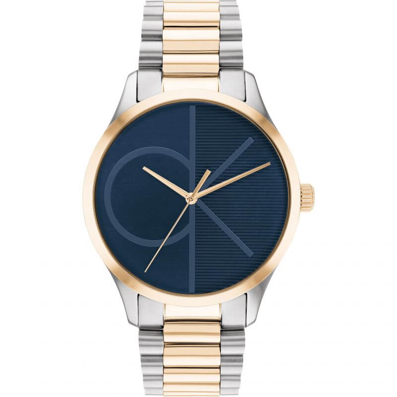 Iconic Blue CK Dial Two Tone Bracelet Unisex Watch