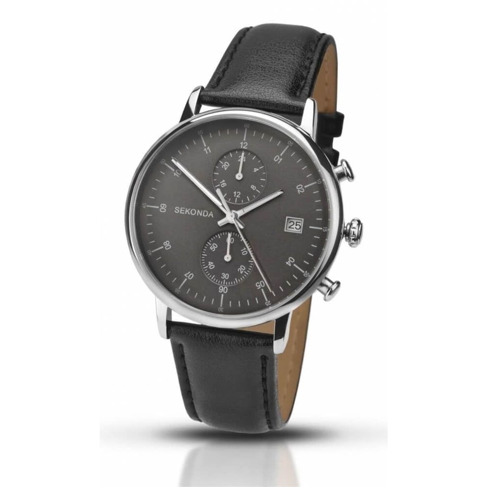 Gents Classic Quartz Watch With Leather Strap