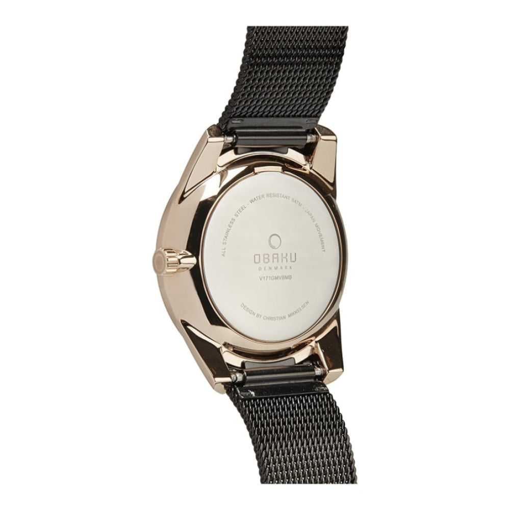 FLINT - NIGHT Rose Gold Plated Multifunction Watch