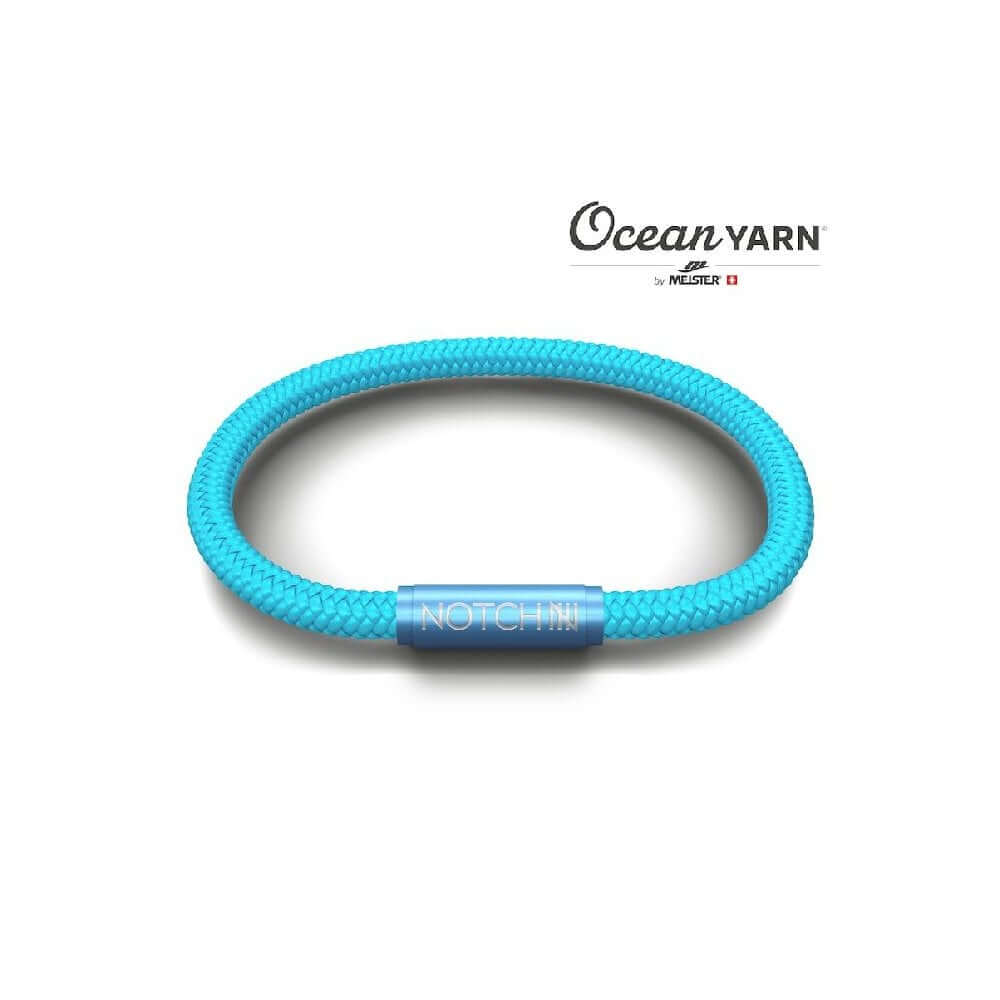 OceanYarn Aqua Marine Bracelet With Blue Clasp