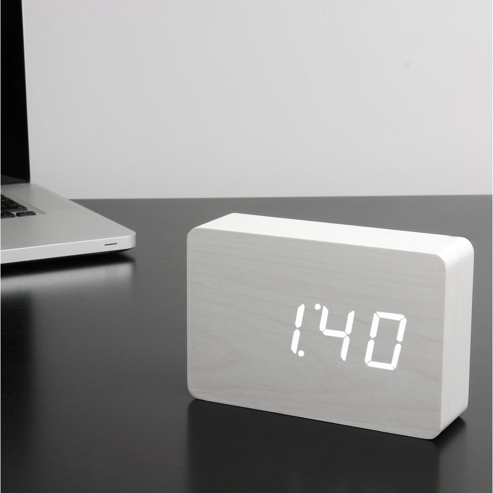 Brick White Click Clock/White LED