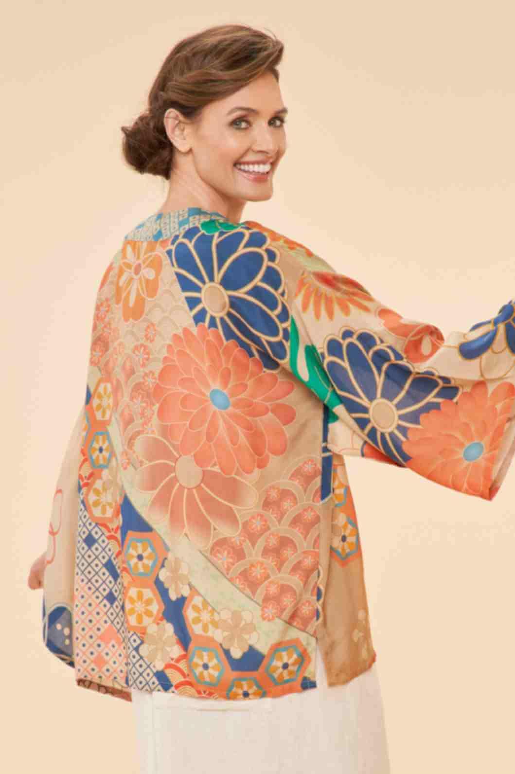 70s Kaleidoscope Floral Jacket - Coconut