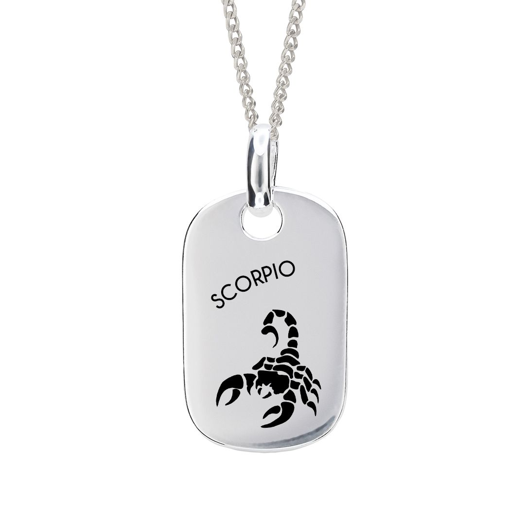 Rounded Rectangle Tag Pendant Necklace