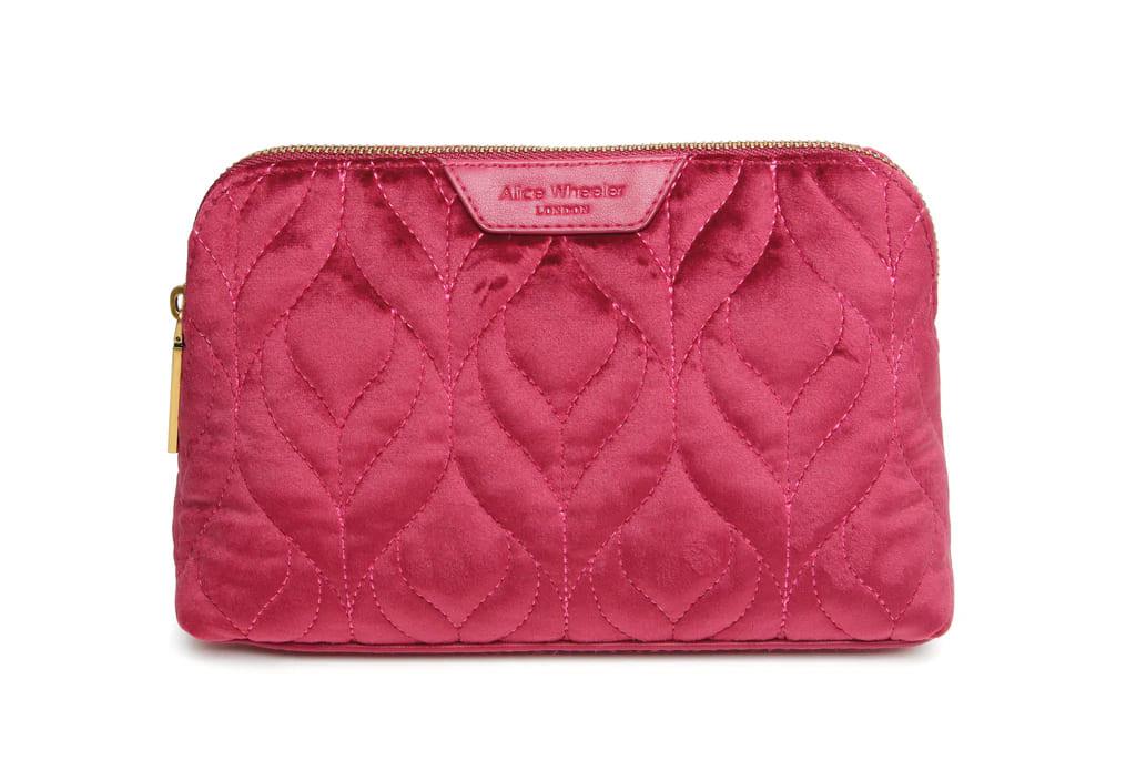 Velvet Make Up Bag- Fig